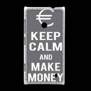 Coque Nokia Lumia 520 Keep Calm Make money Gris