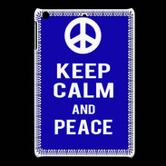 Coque iPadMini Keep Calm Peace Bleu