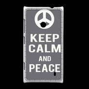 Coque Nokia Lumia 520 Keep Calm Peace Gris