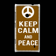 Coque Nokia Lumia 520 Keep Calm Peace Marron