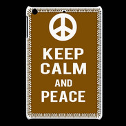 Coque iPadMini Keep Calm Peace Marron