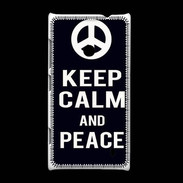 Coque Nokia Lumia 520 Keep Calm Peace Noir