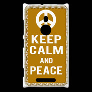 Coque Nokia Lumia 925 Keep Calm Peace Orange