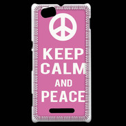 Coque Sony Xperia M Keep Calm Peace Rose
