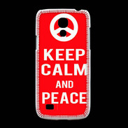 Coque Samsung Galaxy S4mini Keep Calm Peace Rouge