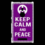 Coque Nokia Lumia 925 Keep Calm Peace Violet