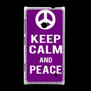 Coque Nokia Lumia 520 Keep Calm Peace Violet