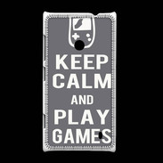 Coque Nokia Lumia 520 Keep Calm Play games Gris