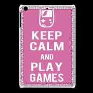Coque iPadMini Keep Calm Play games Rose