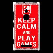 Coque Nokia Lumia 925 Keep Calm Play games Rouge