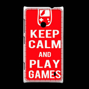 Coque Nokia Lumia 520 Keep Calm Play games Rouge