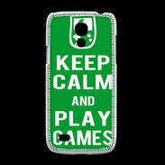 Coque Samsung Galaxy S4mini Keep Calm Play games Vert