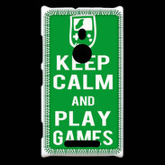 Coque Nokia Lumia 925 Keep Calm Play games Vert