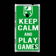 Coque Nokia Lumia 520 Keep Calm Play games Vert