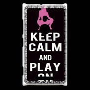 Coque Nokia Lumia 925 Keep Calm Play on Noir