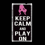 Coque Nokia Lumia 520 Keep Calm Play on Noir