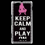 Coque Sony Xperia M Keep Calm Play on Noir