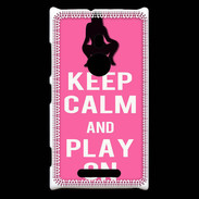 Coque Nokia Lumia 925 Keep Calm Play on Rose