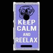 Coque Nokia Lumia 925 Keep Calm Reelax Bleu