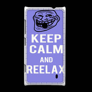 Coque Nokia Lumia 520 Keep Calm Reelax Bleu