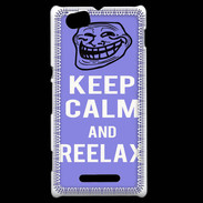 Coque Sony Xperia M Keep Calm Reelax Bleu