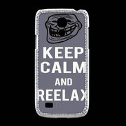 Coque Samsung Galaxy S4mini Keep Calm Reelax Gris