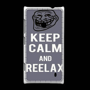 Coque Nokia Lumia 520 Keep Calm Reelax Gris