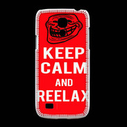 Coque Samsung Galaxy S4mini Keep Calm Reelax Rouge