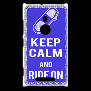 Coque Nokia Lumia 925 Keep Calm Ride on Bleu