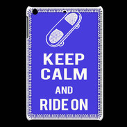 Coque iPadMini Keep Calm Ride on Bleu