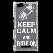 Coque Sony Xperia M Keep Calm Ride on Gris