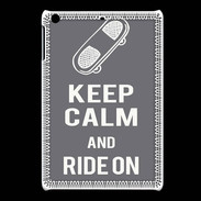 Coque iPadMini Keep Calm Ride on Gris