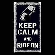 Coque Nokia Lumia 925 Keep Calm Ride on Noir