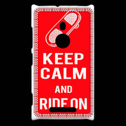 Coque Nokia Lumia 925 Keep Calm Ride on Rouge