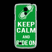 Coque Samsung Galaxy S4mini Keep Calm Ride on Vert