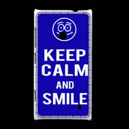 Coque Nokia Lumia 520 Keep Calm Smile Bleu