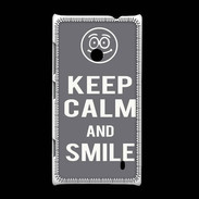 Coque Nokia Lumia 520 Keep Calm Smile Gris