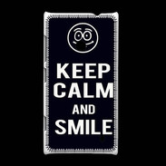 Coque Nokia Lumia 520 Keep Calm Smile Noir