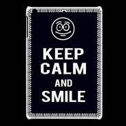 Coque iPadMini Keep Calm Smile Noir