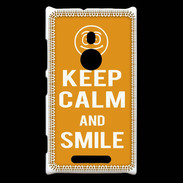 Coque Nokia Lumia 925 Keep Calm Smile Orange
