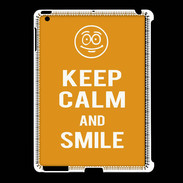 Coque iPad 2/3 Keep Calm Smile Orange