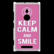 Coque Nokia Lumia 925 Keep Calm Smile Rose