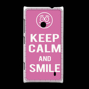 Coque Nokia Lumia 520 Keep Calm Smile Rose