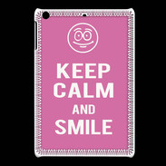 Coque iPadMini Keep Calm Smile Rose