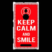 Coque Nokia Lumia 925 Keep Calm Smile Rouge