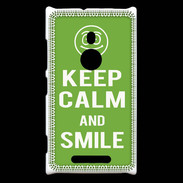Coque Nokia Lumia 925 Keep Calm Smile Vert