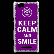 Coque Sony Xperia M Keep Calm Smile Violet