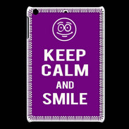 Coque iPadMini Keep Calm Smile Violet