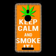 Coque Nokia Lumia 925 Keep Calm Smoke it Orange