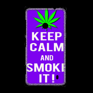 Coque Nokia Lumia 520 Keep Calm Smoke it Violet